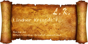 Lindner Kristóf névjegykártya
