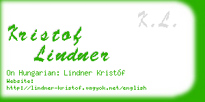 kristof lindner business card